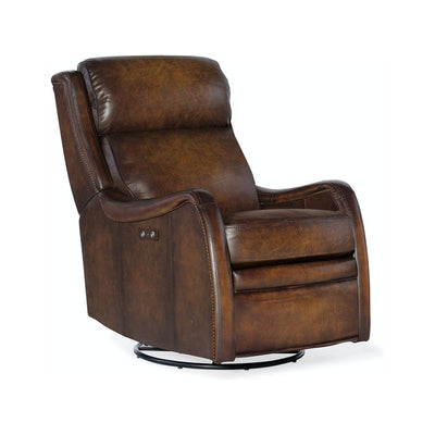 Stark PWR Swivel Glider Recliner-Hooker-HOOKER-RC234-PSWGL-087-Lounge ChairsBrown-1-France and Son