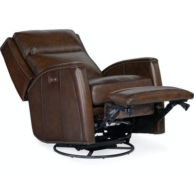 Declan PWR Swivel Glider Recliner-Hooker-HOOKER-RC251-PSWGL-087-Lounge ChairsBrown-5-France and Son