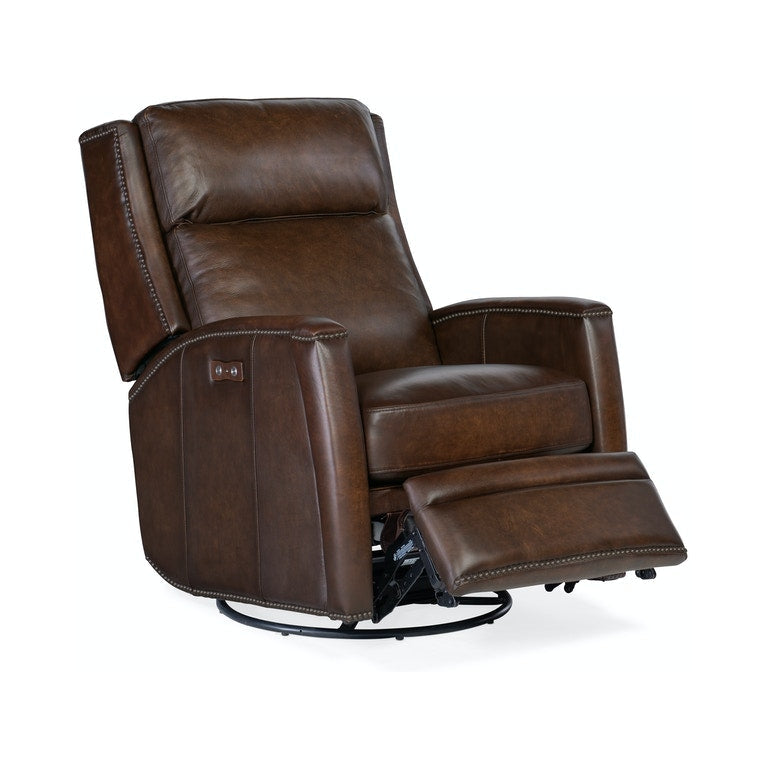 Declan PWR Swivel Glider Recliner-Hooker-HOOKER-RC251-PSWGL-087-Lounge ChairsBrown-7-France and Son