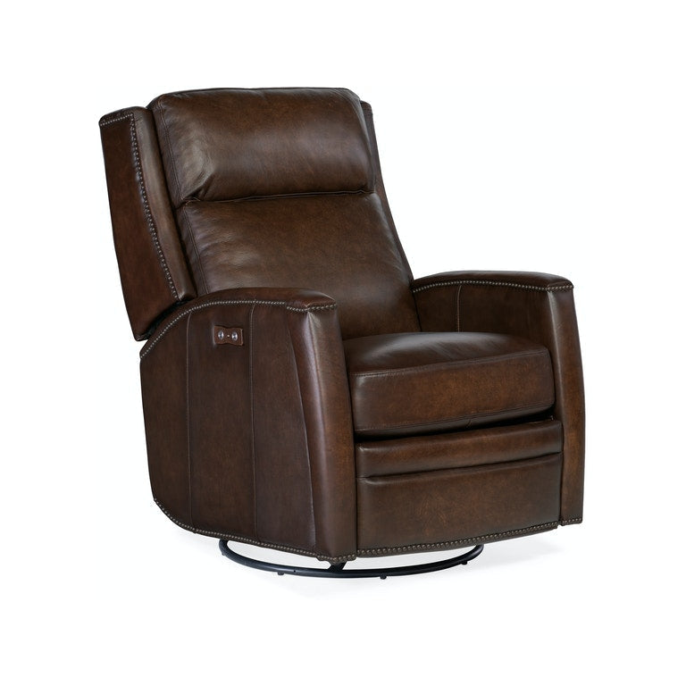 Declan PWR Swivel Glider Recliner-Hooker-HOOKER-RC251-PSWGL-087-Lounge ChairsBrown-1-France and Son