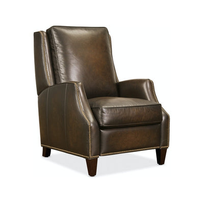 Kerley Manual Push Back Recliner-Hooker-HOOKER-RC260-PB-086-Lounge ChairsDark Brown walnut-1-France and Son