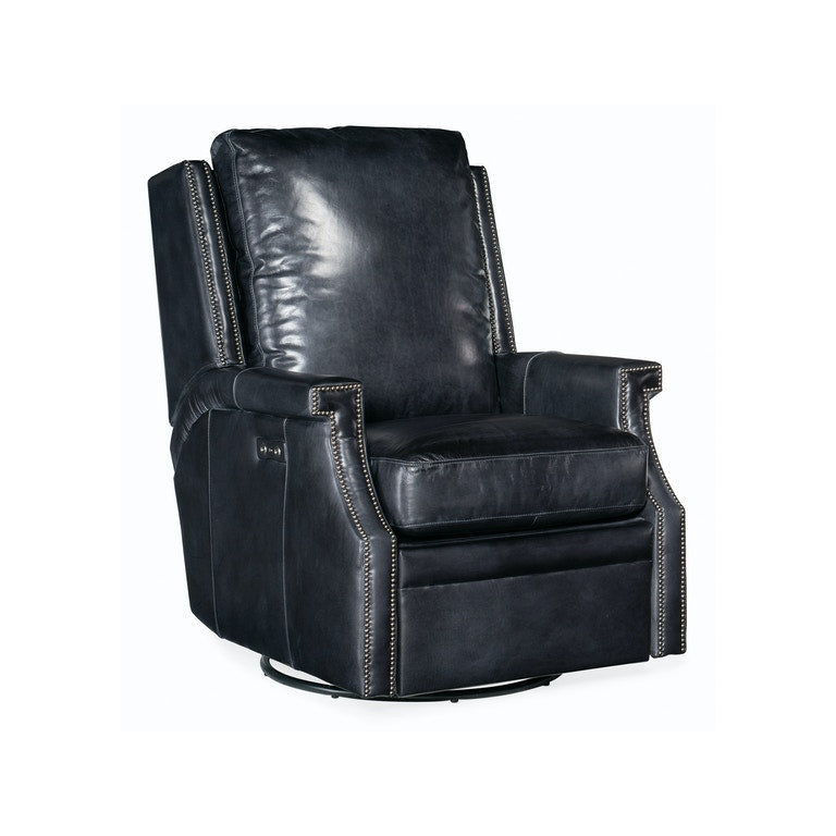 Collin PWR Swivel Glider Recliner-Hooker-HOOKER-RC379-PSWGL-048-Lounge ChairsBlack-1-France and Son