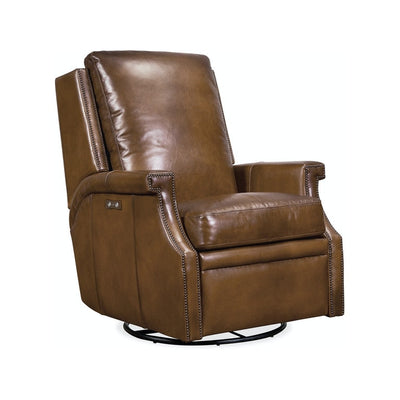 Collin PWR Swivel Glider Recliner-Hooker-HOOKER-RC379-PSWGL-083-Lounge ChairsBrown-2-France and Son
