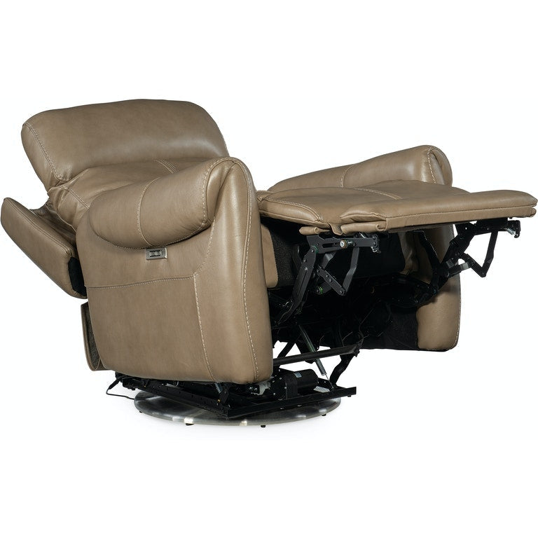 Sterling Swivel Power Recliner with Power Headrest-Hooker-HOOKER-RC600-PHSZ-086-Lounge ChairsCaramel-4-France and Son