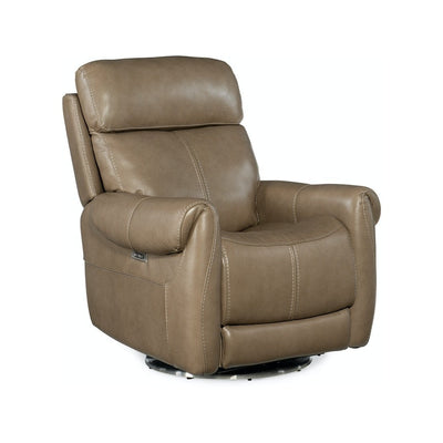Sterling Swivel Power Recliner with Power Headrest-Hooker-HOOKER-RC600-PHSZ-080-Lounge ChairsLight Brown-2-France and Son