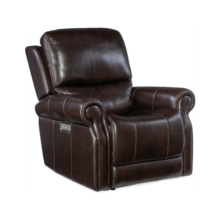 Eisley Power Recliner with Power Headrest and Lumbar-Hooker-HOOKER-RC602-PHZL-089-Lounge ChairsMaddison Walnut-1-France and Son
