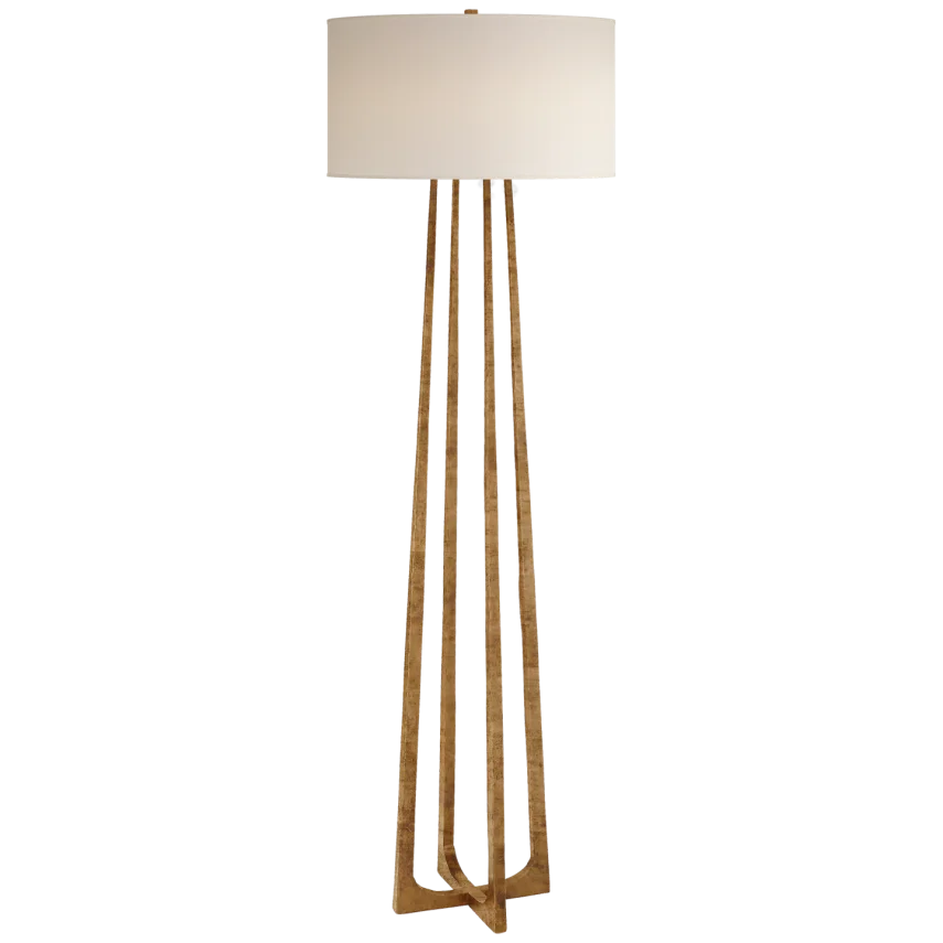 Starla Large Hand-Forged Floor Lamp-Visual Comfort-VISUAL-S 1513GI-PL-Floor LampsGilded Iron-2-France and Son