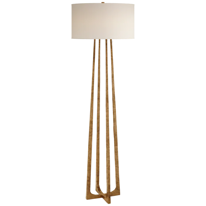 Starla Large Hand-Forged Floor Lamp-Visual Comfort-VISUAL-S 1513GI-PL-Floor LampsGilded Iron-2-France and Son