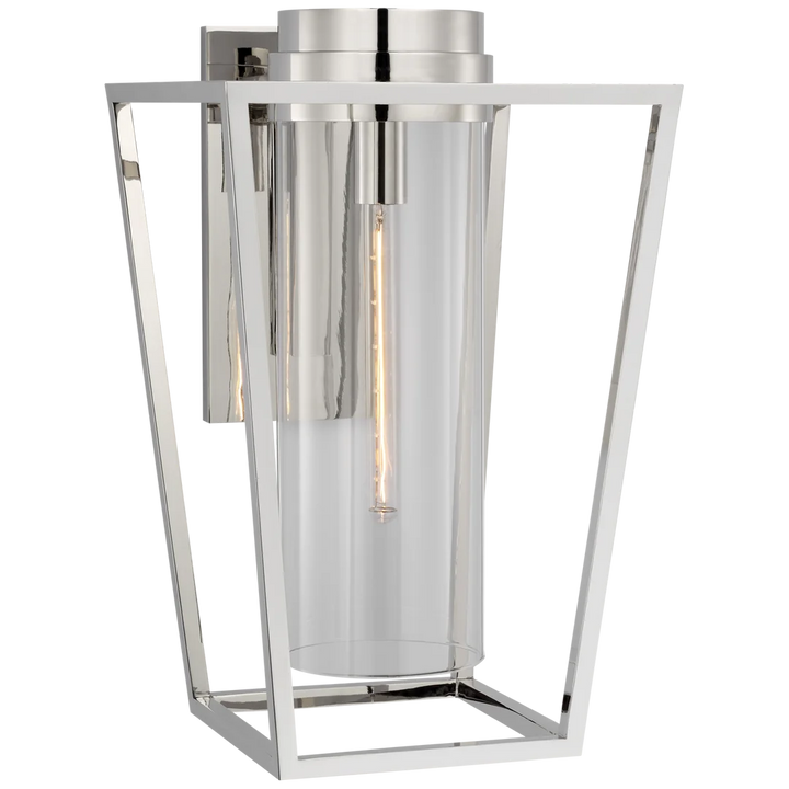 President Medium Bracketed Sconce-Visual Comfort-VISUAL-S 2171PN-CG-Wall LightingPolished Nickel-3-France and Son