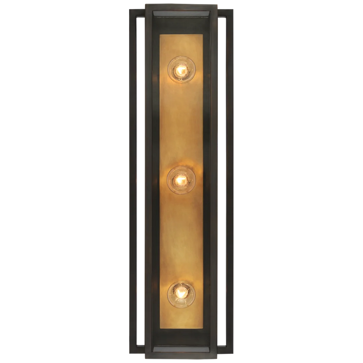 Helly 24" Vanity Light-Visual Comfort-VISUAL-S 2203BZ/HAB-CG-Bathroom VanityBronze and Hand-Rubbed Antique Brass-Clear Glass-1-France and Son