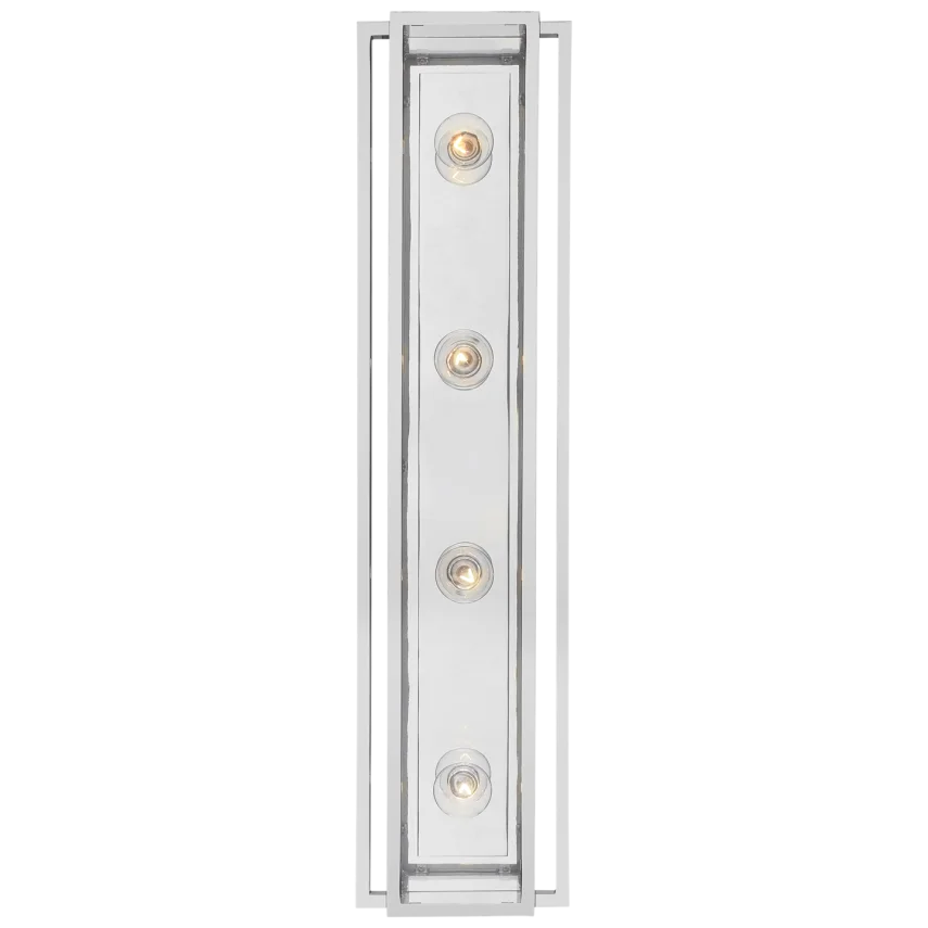 Helly 30" Vanity Light-Visual Comfort-VISUAL-S 2204PN-CG-Bathroom LightingPolished Nickel-Clear Glass-3-France and Son