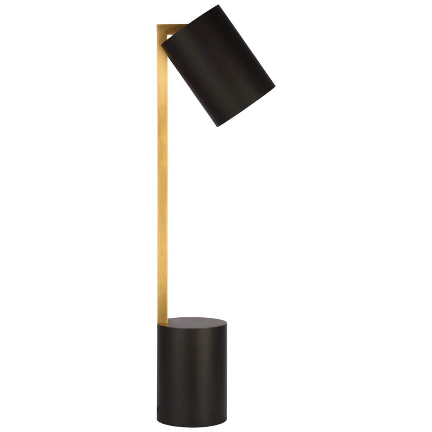 Andrew Pivoting Desk Lamp-Visual Comfort-VISUAL-S 3505BLK/HAB-Table Lamps-1-France and Son