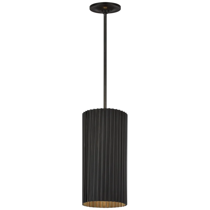 Rovers Small Fluted Pendant-Visual Comfort-VISUAL-S 5115BZ-PendantsBronze-1-France and Son