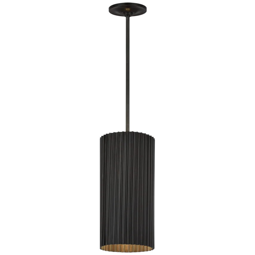 Rovers Small Fluted Pendant-Visual Comfort-VISUAL-S 5115BZ-PendantsBronze-1-France and Son