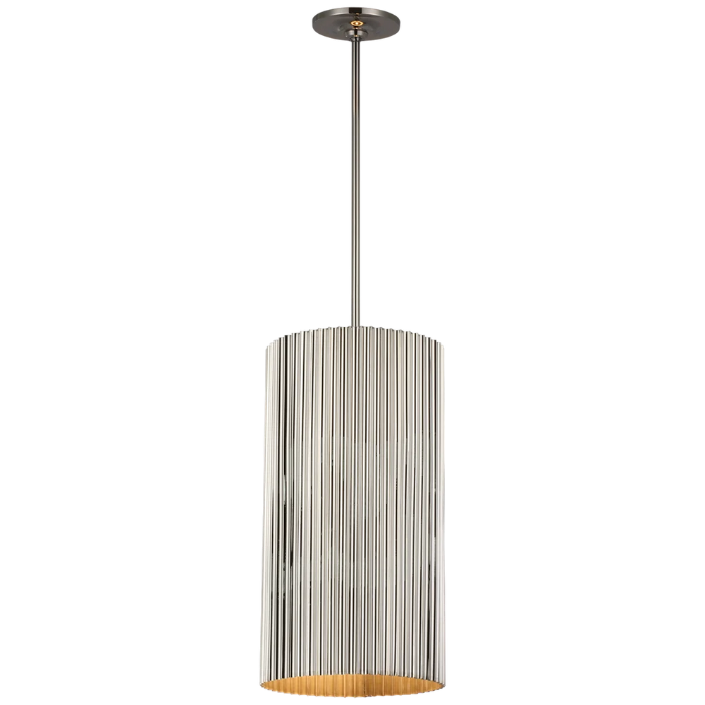 Rovers Fluted Pendant-Visual Comfort-VISUAL-S 5116PN-PendantsPolished Nickel/Medium-2-France and Son