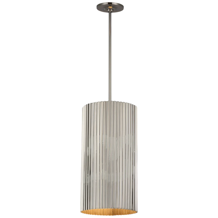 Rovers Fluted Pendant-Visual Comfort-VISUAL-S 5116PN-PendantsPolished Nickel/Medium-2-France and Son