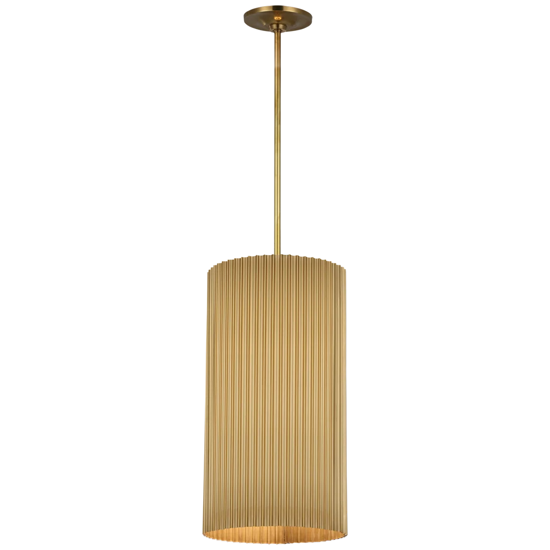 Rovers Fluted Pendant-Visual Comfort-VISUAL-S 5116SB-PendantsSoft Brass/Medium-3-France and Son