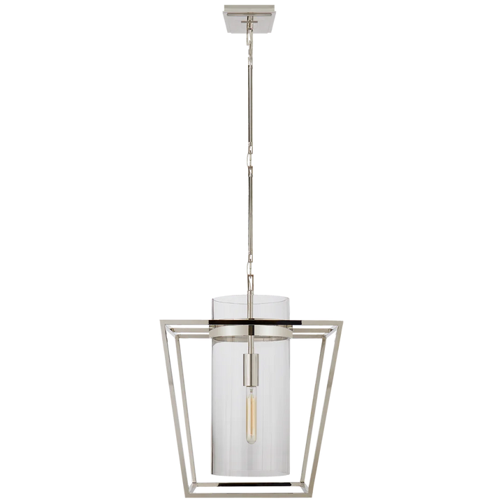 President Small Lantern-Visual Comfort-VISUAL-S 5167PN-CG-Outdoor Post LanternsPolished Nickel-Clear Glass-2-France and Son
