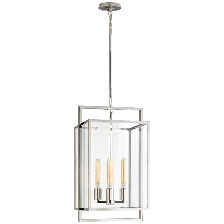 Hallei Lantern-Visual Comfort-VISUAL-S 5192PN-CG-PendantsSmall-Polished Nickel-Clear Glass-5-France and Son