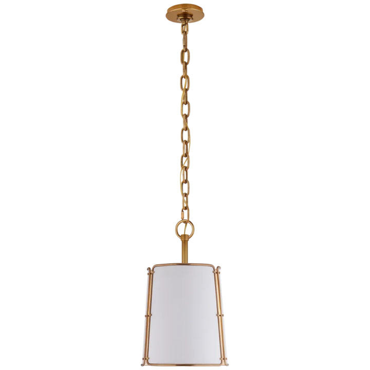 Hayden Pendant-Visual Comfort-VISUAL-S 5645HAB-WHT-PendantsSmall-Hand-Rubbed Antique Brass-White Shade-6-France and Son