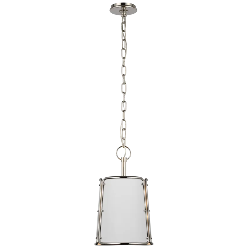 Hayden Pendant-Visual Comfort-VISUAL-S 5645PN-WHT-PendantsSmall-Polished Nickel-White Shade-10-France and Son