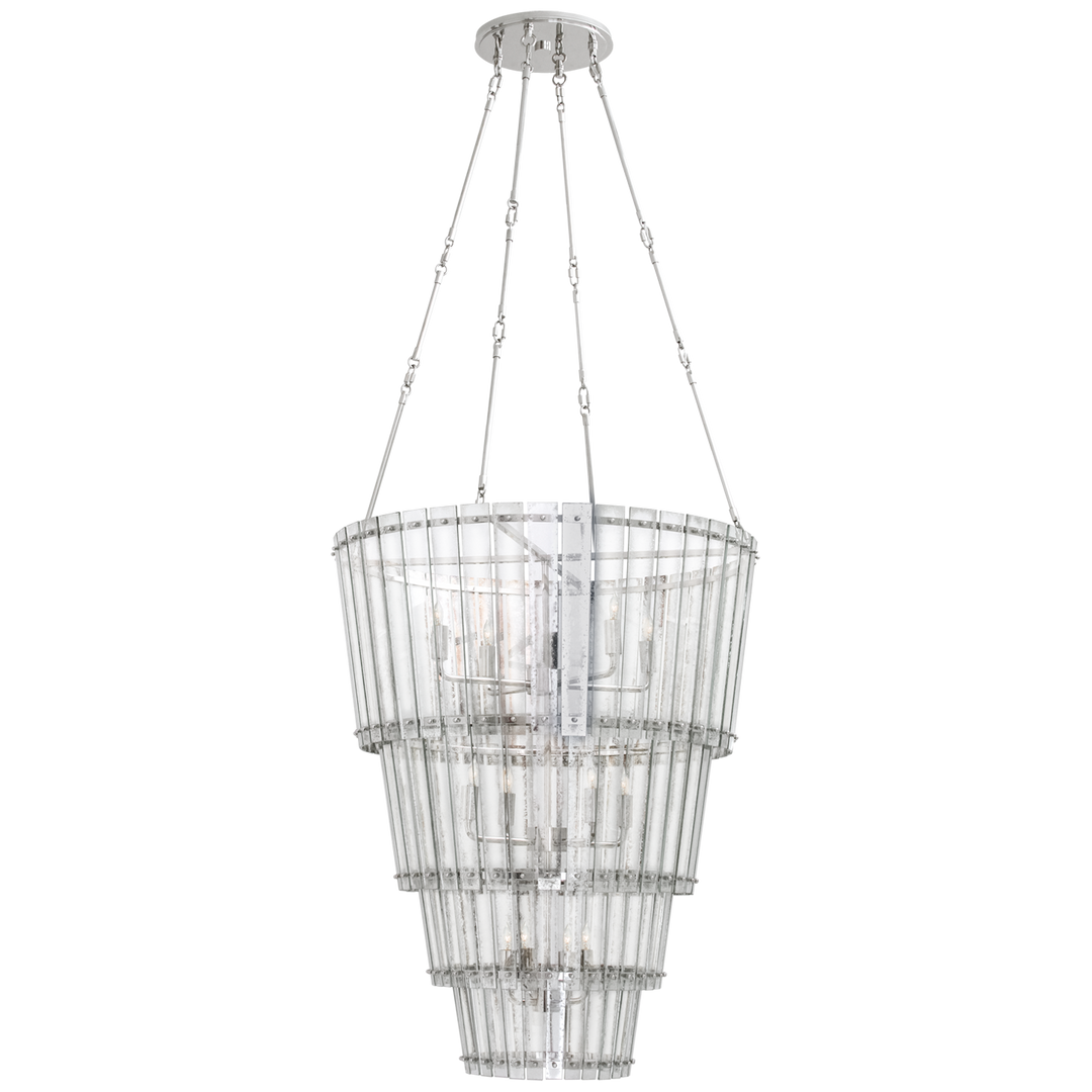 Candera Large Waterfall Chandelier-Visual Comfort-VISUAL-S 5657PN-AM-Chandeliers-1-France and Son