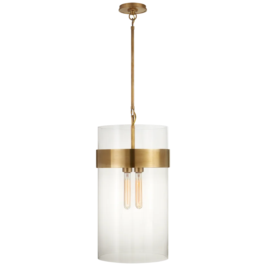 Predo Medium Pendant-Visual Comfort-VISUAL-S 5674HAB-CG-PendantsHand-Rubbed Antique Brass-2-France and Son