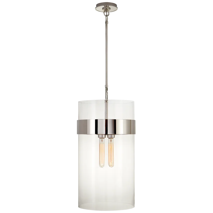 Predo Medium Pendant-Visual Comfort-VISUAL-S 5674PN-CG-PendantsPolished Nickel-3-France and Son