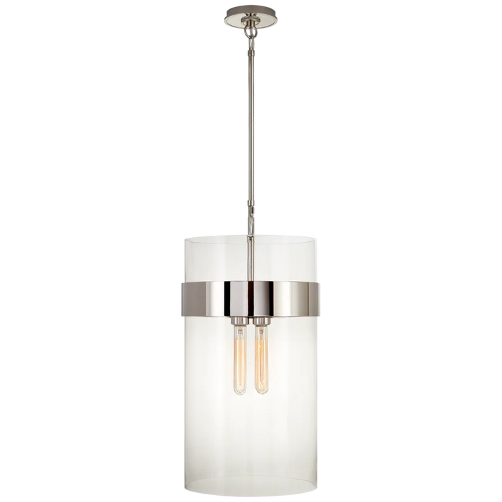 Predo Medium Pendant-Visual Comfort-VISUAL-S 5674PN-CG-PendantsPolished Nickel-3-France and Son