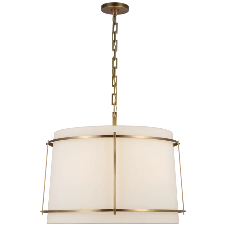 Callme Large Hanging Shade-Visual Comfort-VISUAL-S 5687HAB-L/FA-PendantsHand-Rubbed Antique Brass-2-France and Son