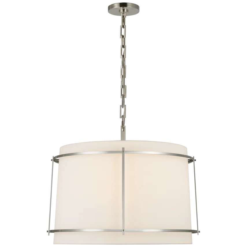 Callme Large Hanging Shade-Visual Comfort-VISUAL-S 5687PN-L/FA-PendantsPolished Nickel-3-France and Son