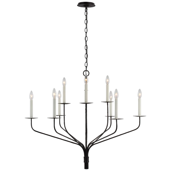 Bellano Large Two - Tier Chandelier-Visual Comfort-VISUAL-S 5752AI-ChandeliersAged Iron-1-France and Son