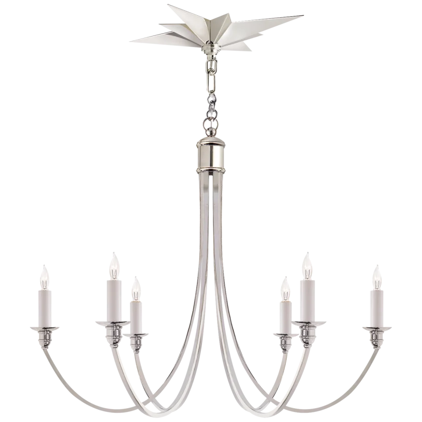 Venessa Medium Chandelier-Visual Comfort-VISUAL-SC 5001PN-ChandeliersPolished Nickel-3-France and Son