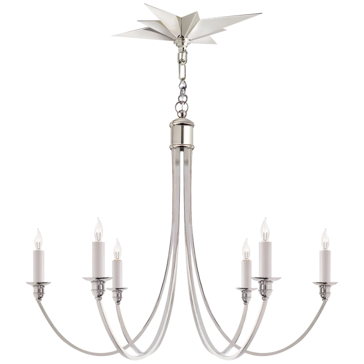 Venessa Medium Chandelier-Visual Comfort-VISUAL-SC 5001PN-ChandeliersPolished Nickel-3-France and Son