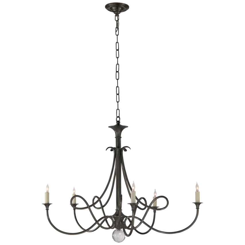 Delaney Large Chandelier-Visual Comfort-VISUAL-SC 5005BZ-ChandeliersBronze-2-France and Son