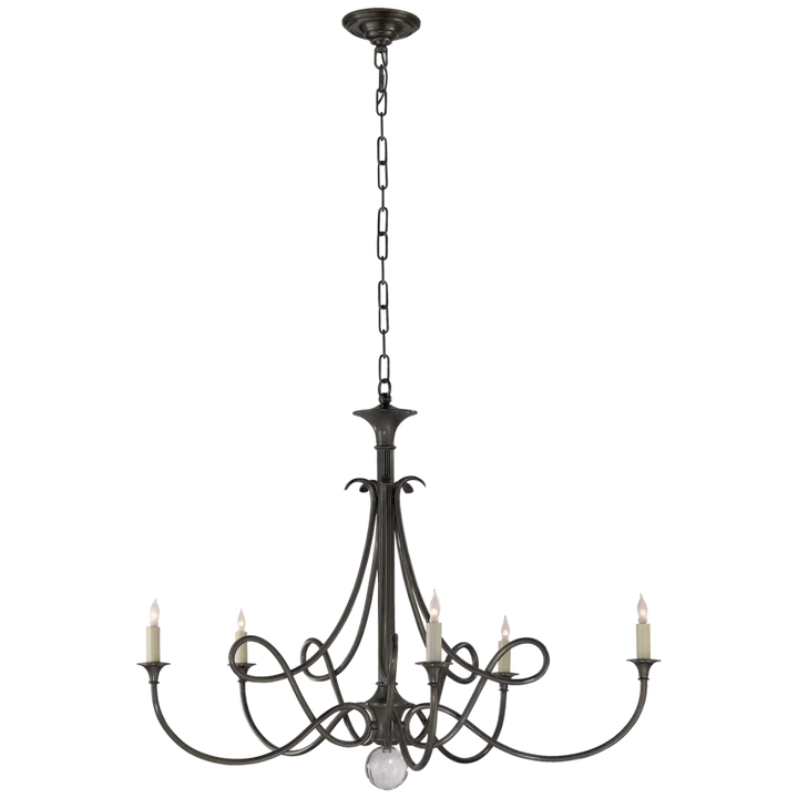 Delaney Large Chandelier-Visual Comfort-VISUAL-SC 5005BZ-ChandeliersBronze-2-France and Son