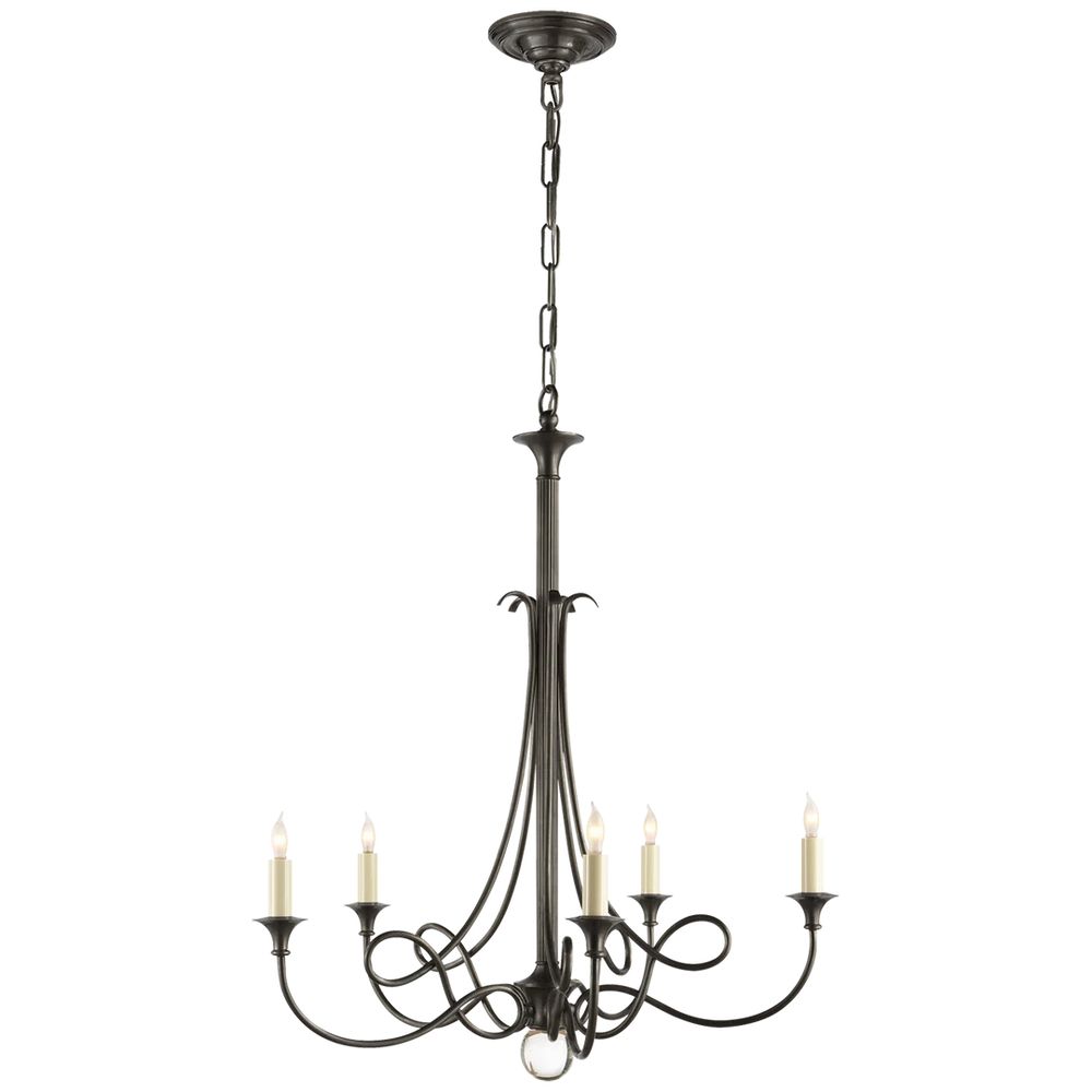 Twirl Chandelier-Visual Comfort-VISUAL-SC 5015BZ-ChandeliersBronze-2-France and Son