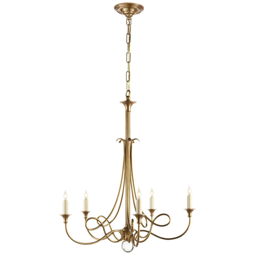 Twirl Chandelier-Visual Comfort-VISUAL-SC 5015HAB-ChandeliersBrass-3-France and Son