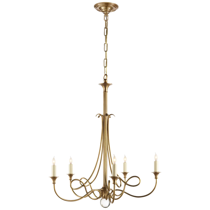 Twirl Chandelier-Visual Comfort-VISUAL-SC 5015HAB-ChandeliersBrass-3-France and Son