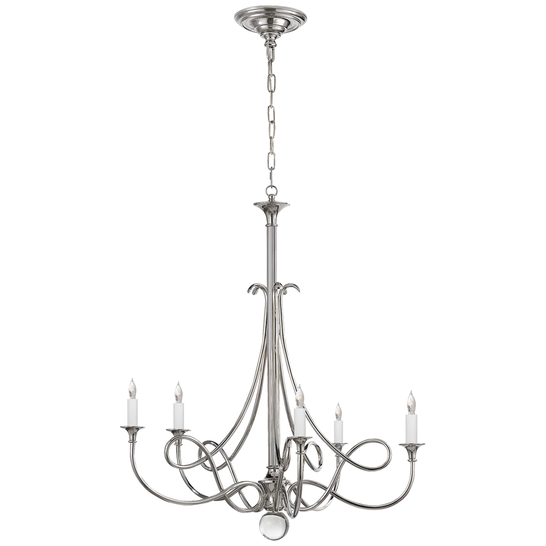 Twirl Chandelier-Visual Comfort-VISUAL-SC 5015PN-ChandeliersNickel-4-France and Son