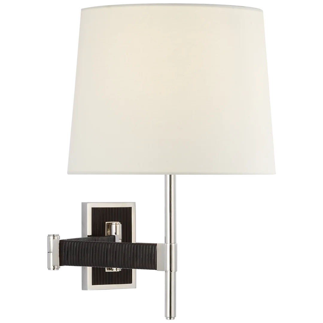 Ellenor Swing Arm Sconce-Visual Comfort-VISUAL-SK 2556PN/BRT-L-Wall Lighting-1-France and Son