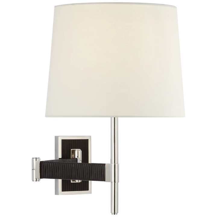 Ellenor Swing Arm Sconce-Visual Comfort-VISUAL-SK 2556PN/BRT-L-Wall Lighting-1-France and Son