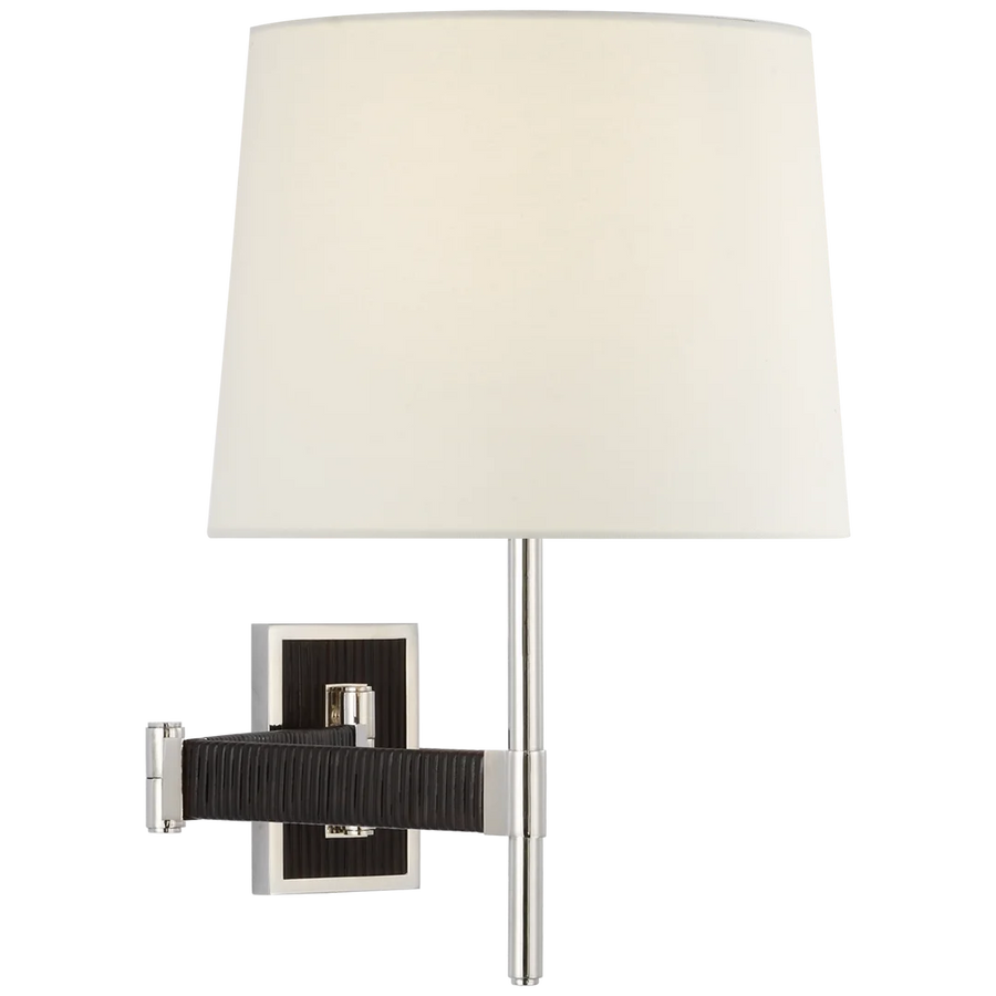 Ellenor Swing Arm Sconce-Visual Comfort-VISUAL-SK 2556PN/BRT-L-Wall Lighting-1-France and Son