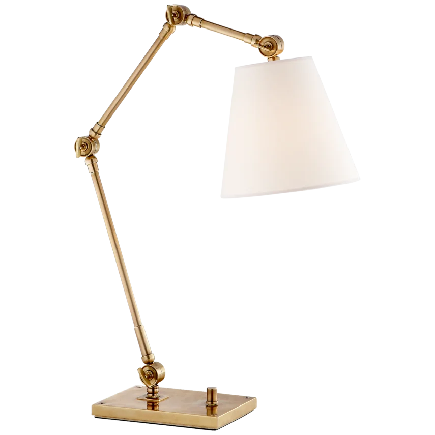 Granat Task Lamp-Visual Comfort-VISUAL-SK 3115HAB-L-Table LampsHand-Rubbed Antique Brass-2-France and Son