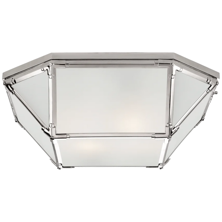 Momogi Large Flush Mount-Visual Comfort-VISUAL-SK 4009PN-FG-Flush MountsPolished Nickel-Frosted Glass-5-France and Son