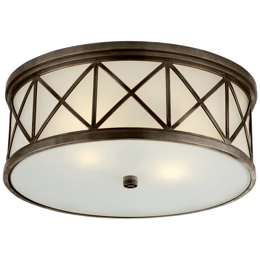 Monalisa Large Flush Mount-Visual Comfort-VISUAL-SK 4011BZ-FG-Flush MountsBronze-2-France and Son