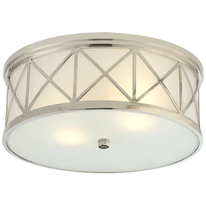 Monalisa Large Flush Mount-Visual Comfort-VISUAL-SK 4011PN-FG-Flush MountsPolished Nickel-4-France and Son