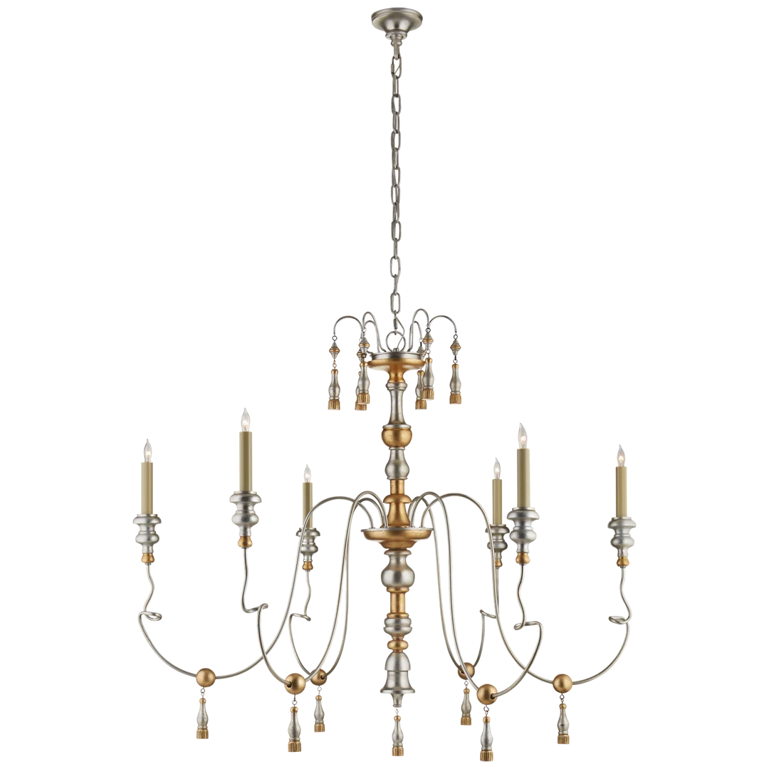 Milea Medium Chandelier-Visual Comfort-VISUAL-SK 5004FG-ChandeliersFrench Gild-2-France and Son