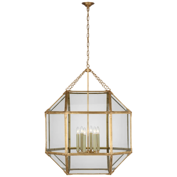 Momogi Grande Lantern-Visual Comfort-VISUAL-SK 5034GI-CG-lanternsGilded Iron With Clear Glass-4-France and Son