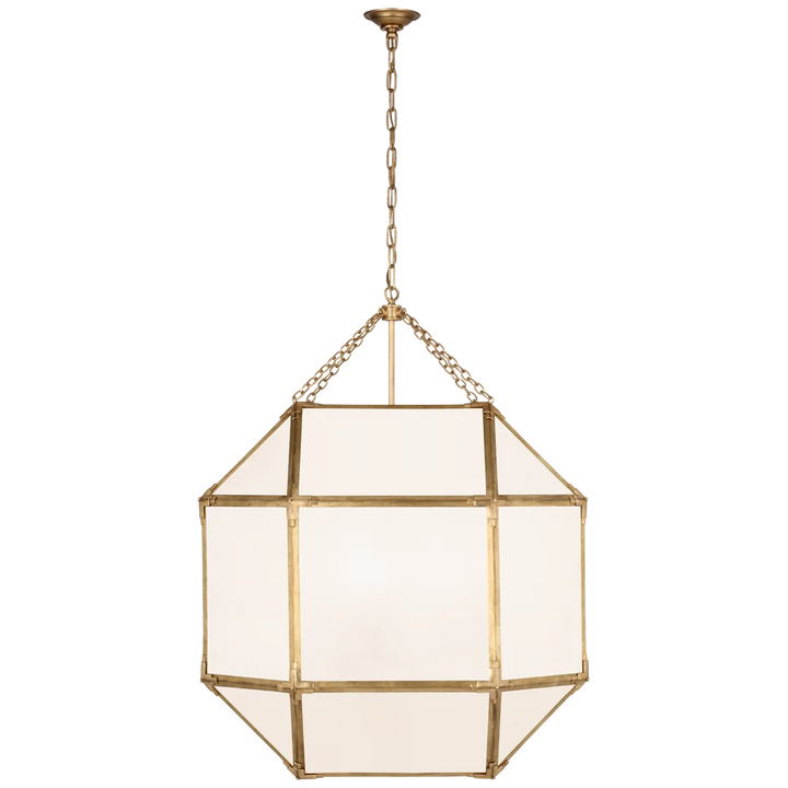 Momogi Grande Lantern-Visual Comfort-VISUAL-SK 5034GI-WG-lanternsGilded Iron With White Glass-6-France and Son